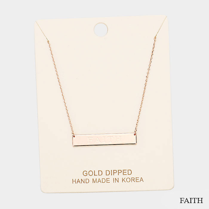 FAITH Message Necklace