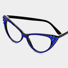 Load image into Gallery viewer, Rhinestone Cat shaped glasses
