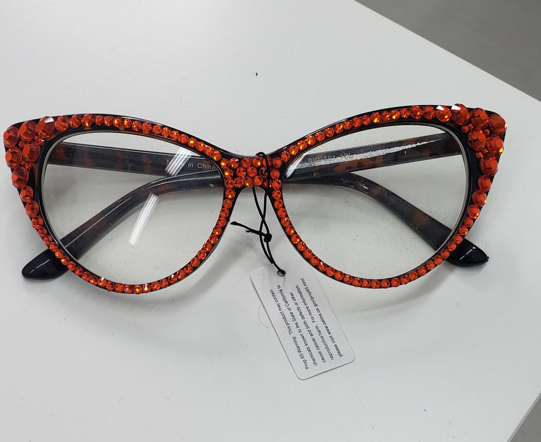 Rhinestone Cat shaped glasses