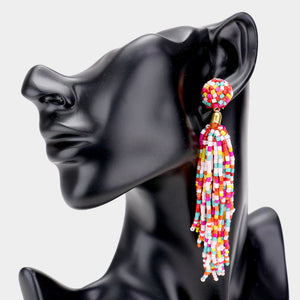 Beaded Tassel Earrings
