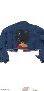 Afro Queen Denim Jacket