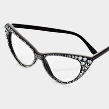 Load image into Gallery viewer, Rhinestone Cat shaped glasses
