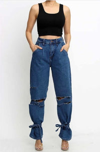 She's Ripped Medium Denim Jeans