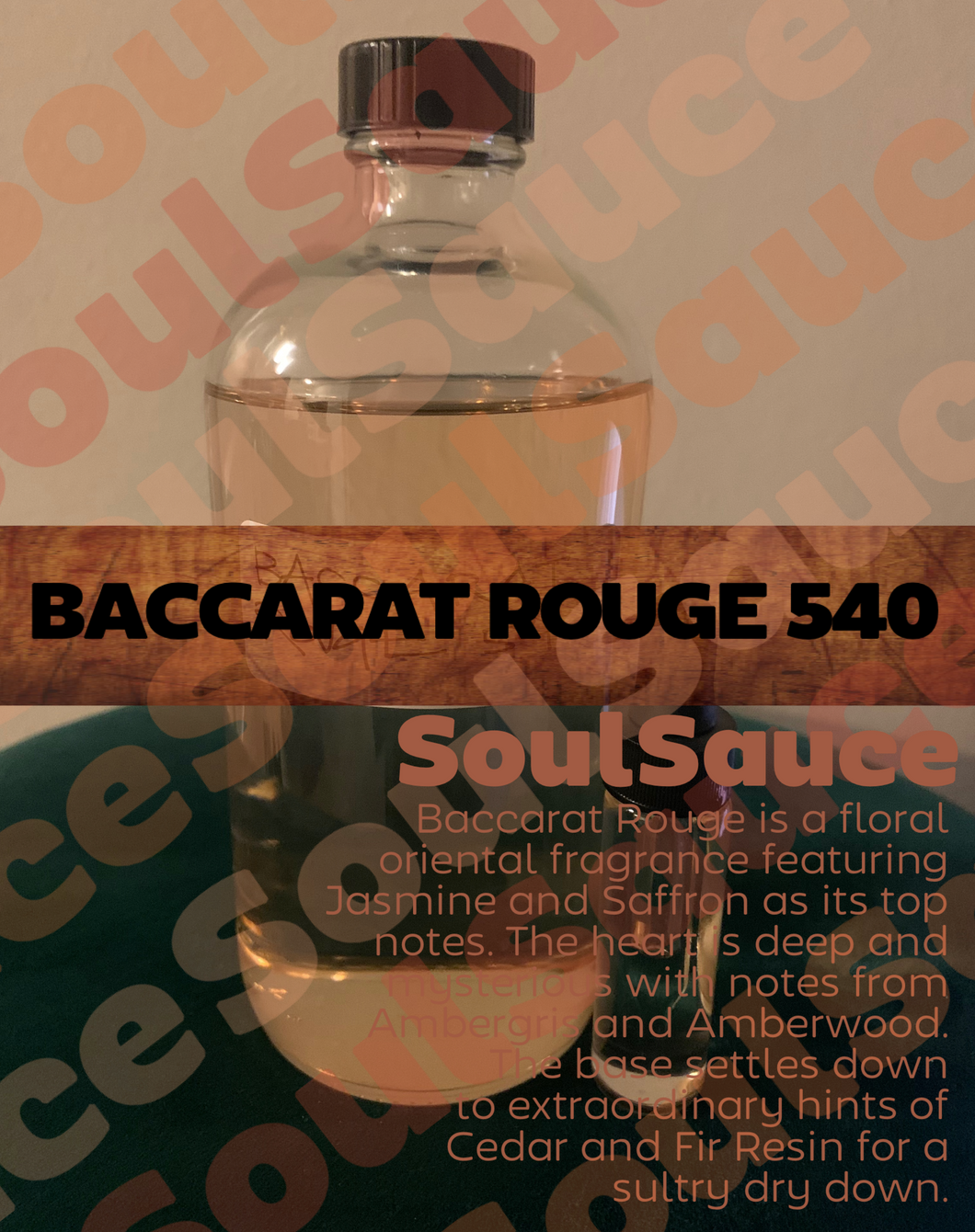 Baccarat Rouge 540 Perfumed Body Oil by SoulSauce - Buy 4, Get 5